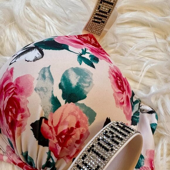 Victoria's Secret Bombshell Floral Rhinestone Shine Bikini - 36B | M - Picture 2 of 6